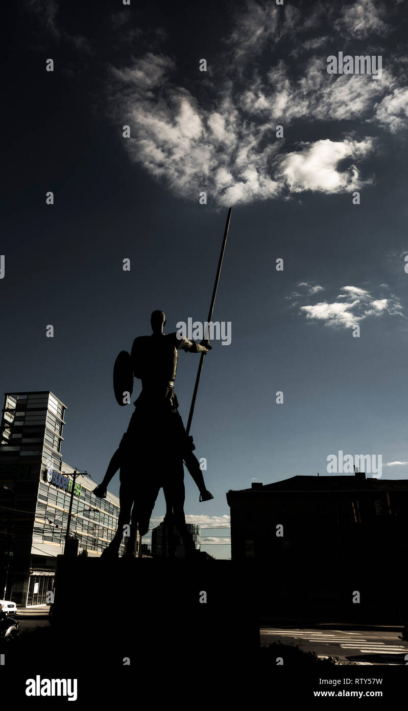 Don Quixote relief Philadelphia, Relief Stockfoto