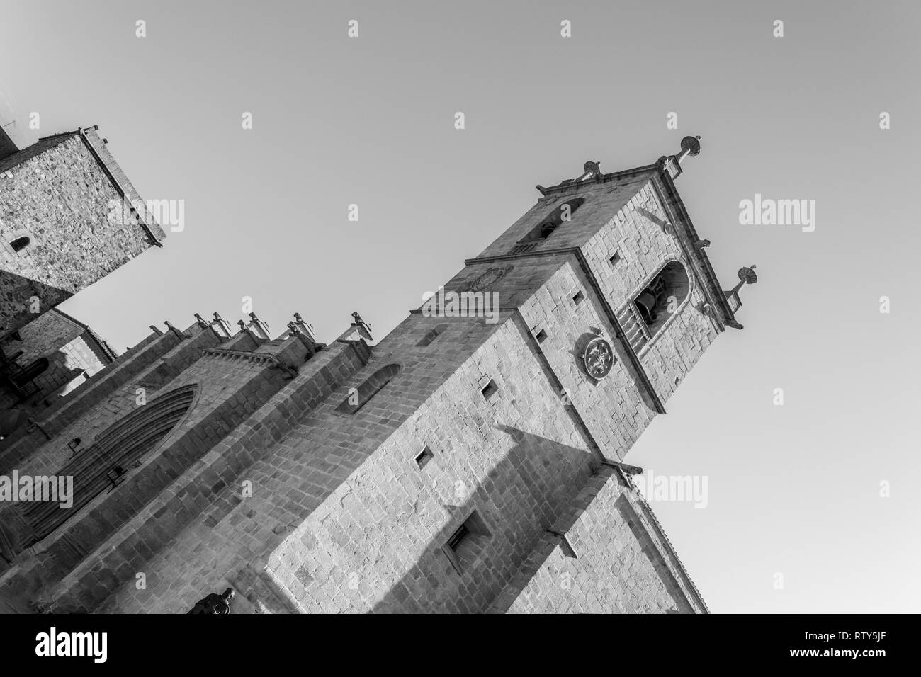 Die Kathedrale von Caceres (Spanien) wurde im 15. Jahrhundert mischen gotischen und romanischen Stil Stockfoto