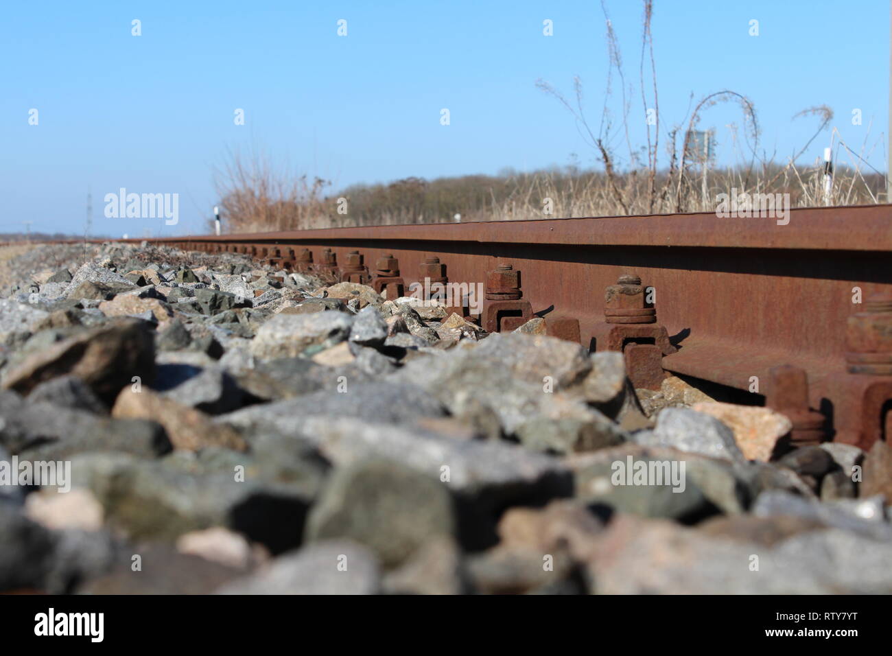 Stillgelegte Strecke Stockfoto