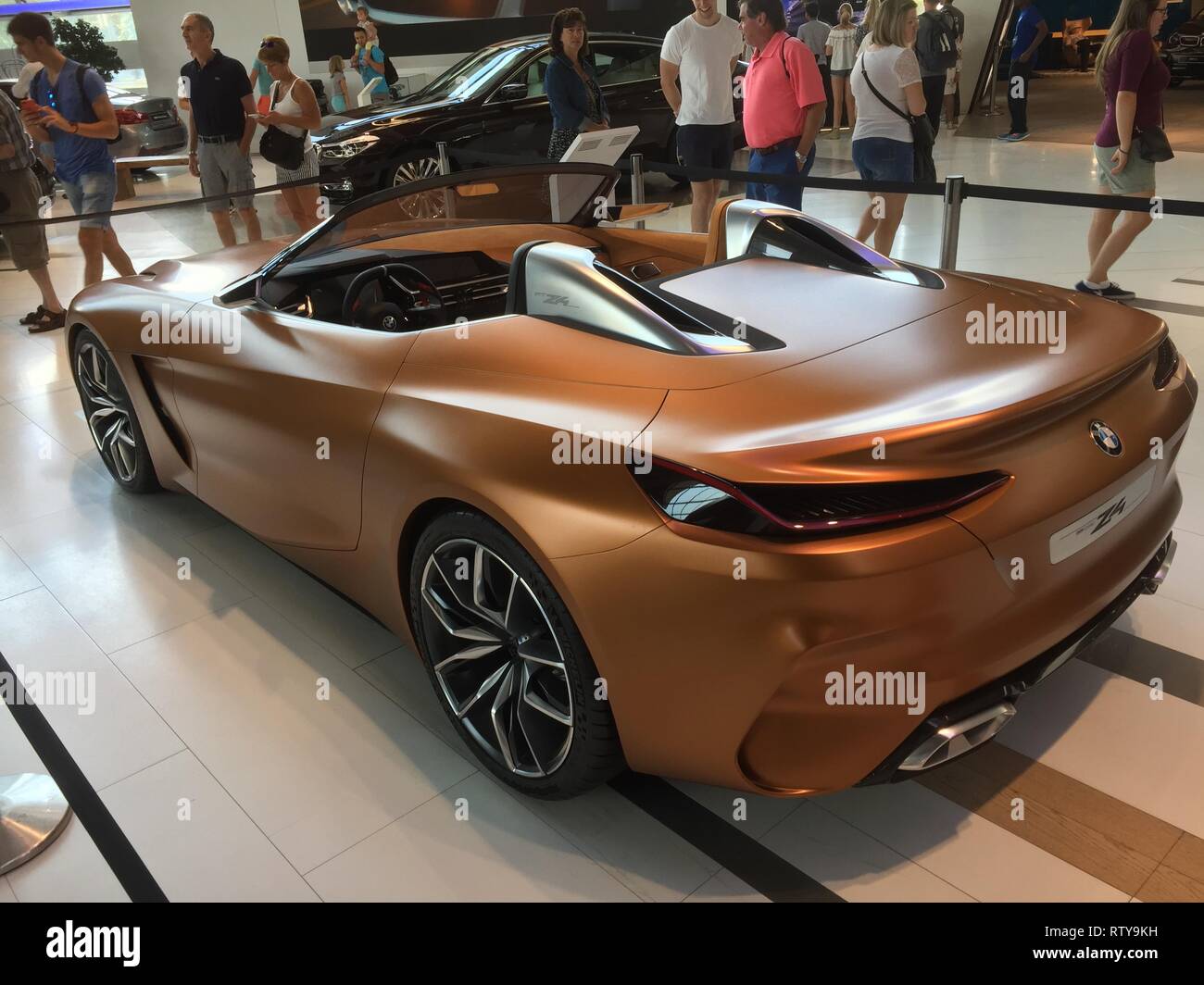 Das BMW-Museum in München Bayern Deutschland Stockfoto