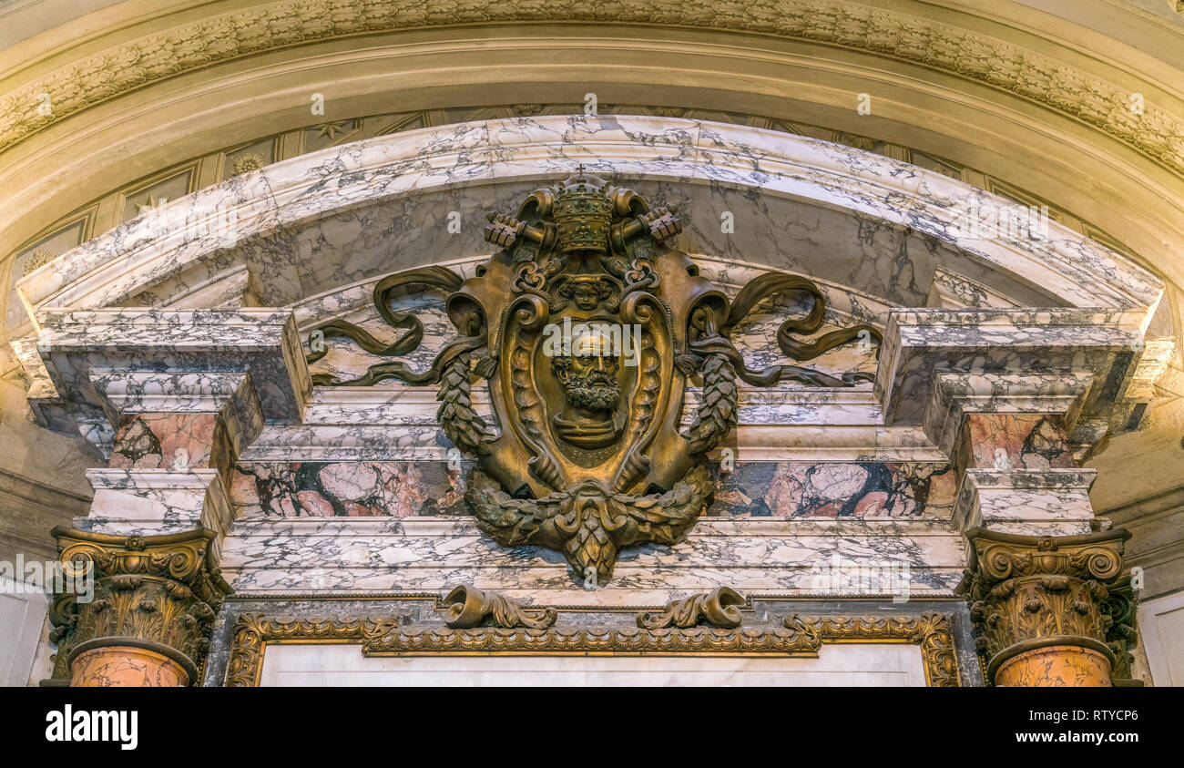 Von der Sakristei von St. Peters Basilika in Rom, Italien. Stockfoto