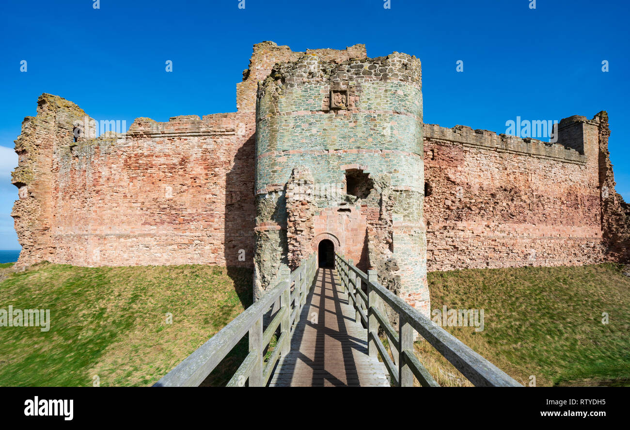 Tantallon Castle in East Lothian, Schottland, Großbritannien Stockfoto