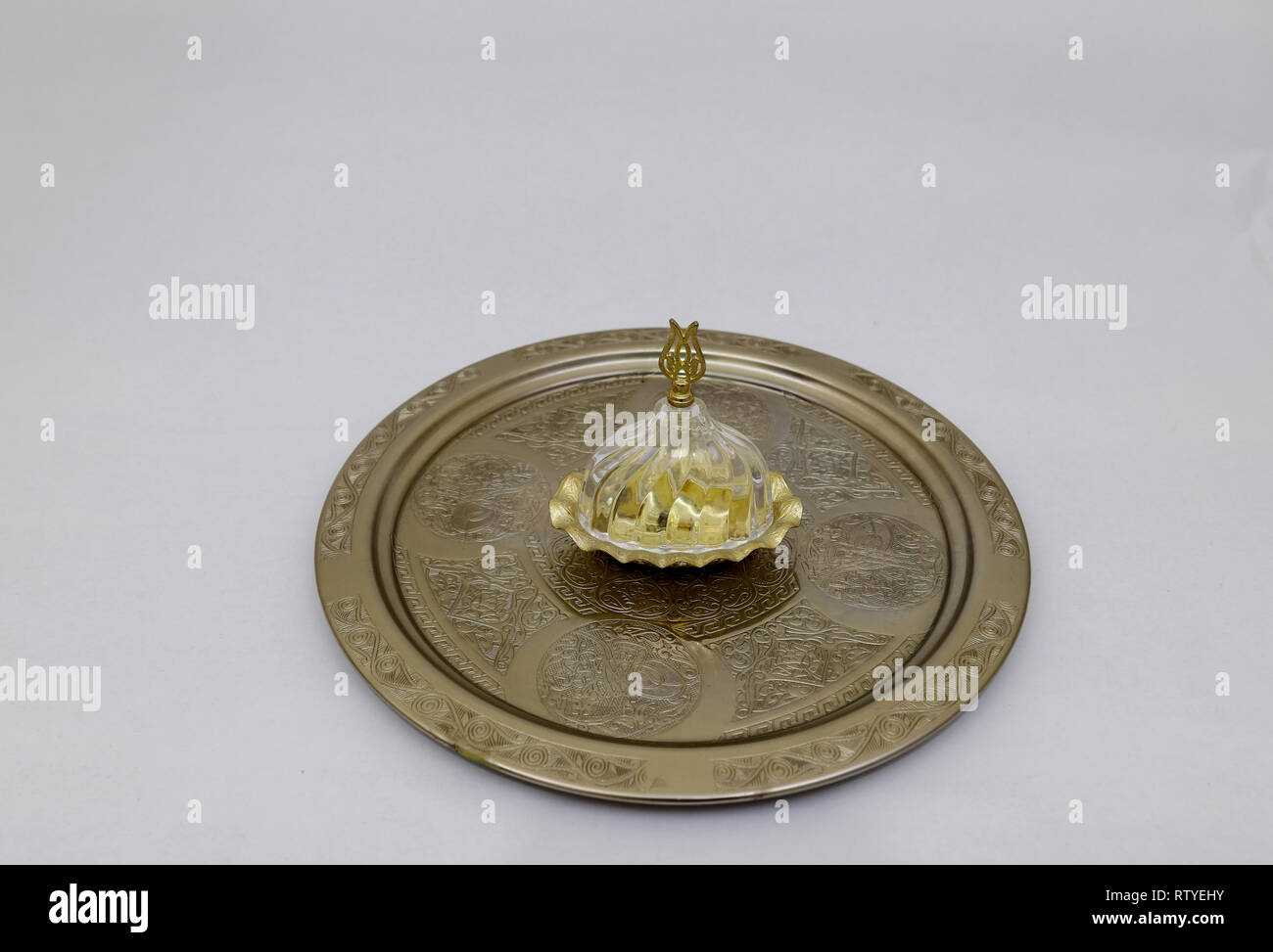 Traditionelle türkische Kaffee Set Stockfoto