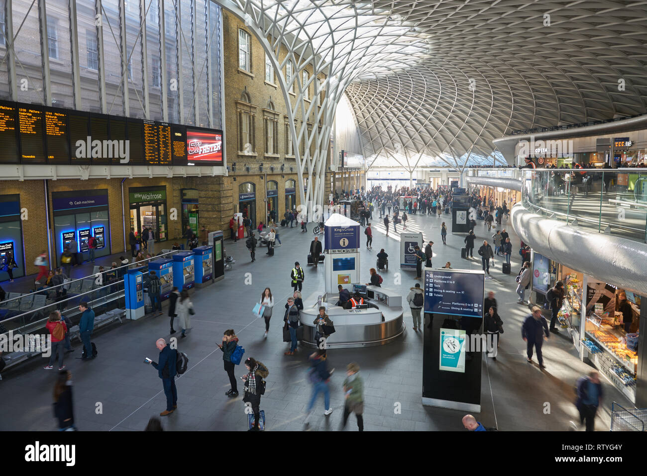 Der Bahnhof Kings Cross london Stockfoto