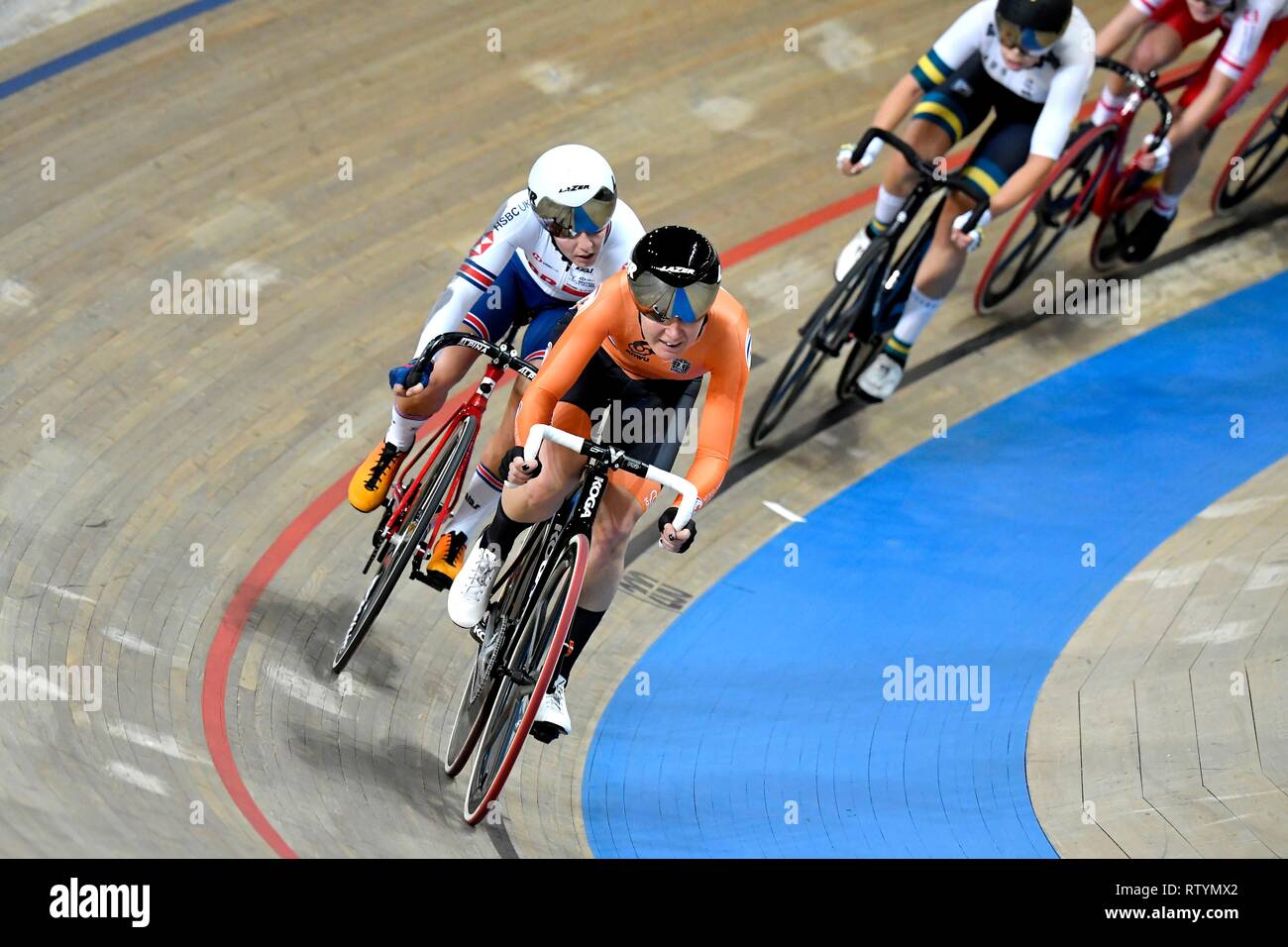 Track Cycling World Championships 2019 UCI am 2. März 2019 an die BGZ Arena in Pruszk, Polen. Kirsten Wild und Amy Pieters gewinnen die Frauen Madison Credit: Sander Chamid/SCS/LBA/Alamy leben Nachrichten Stockfoto