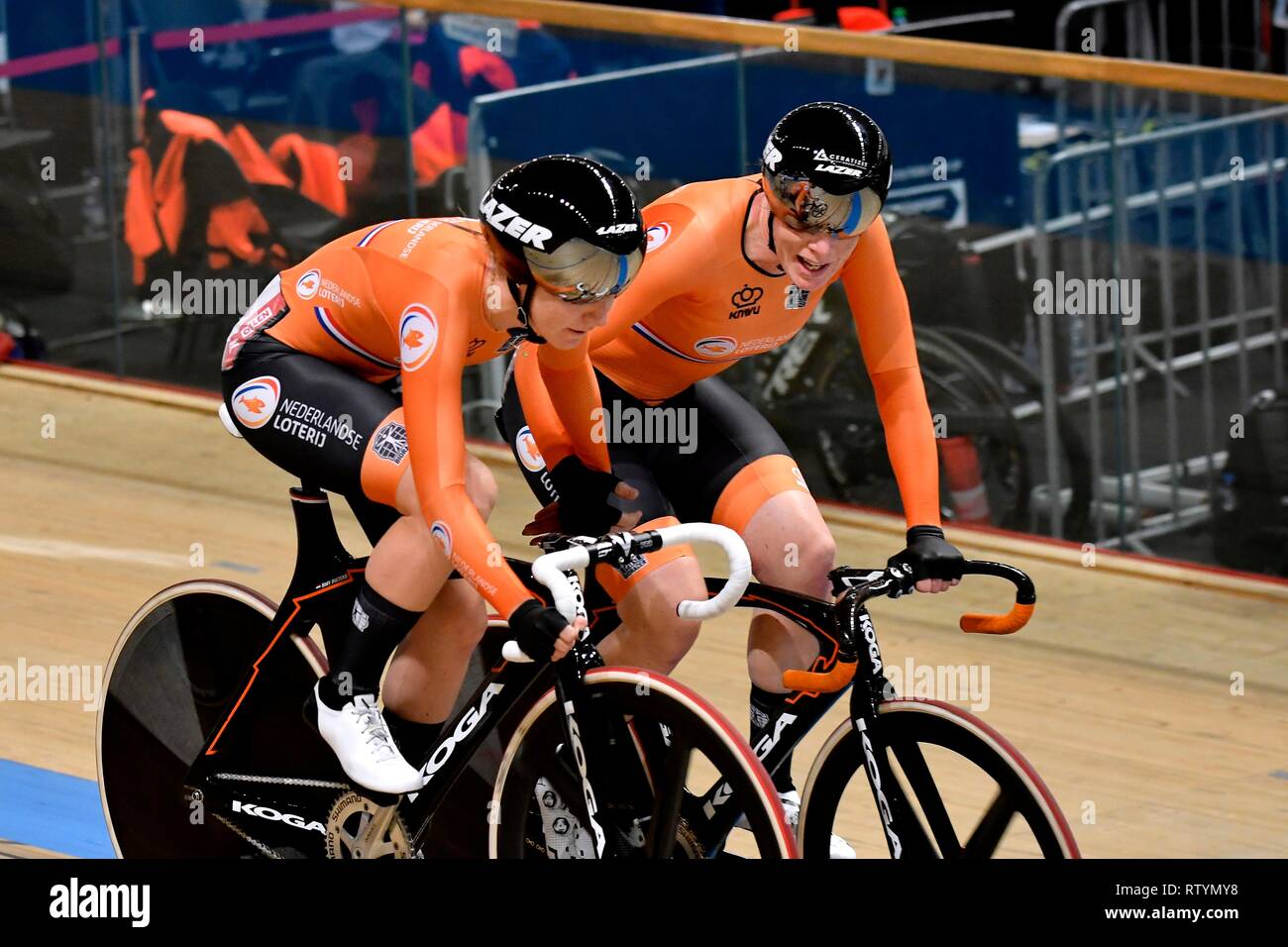 Track Cycling World Championships 2019 UCI am 2. März 2019 an die BGZ Arena in Pruszk, Polen. Kirsten Wild und Amy Pieters gewinnen die Frauen Madison Credit: Sander Chamid/SCS/LBA/Alamy leben Nachrichten Stockfoto