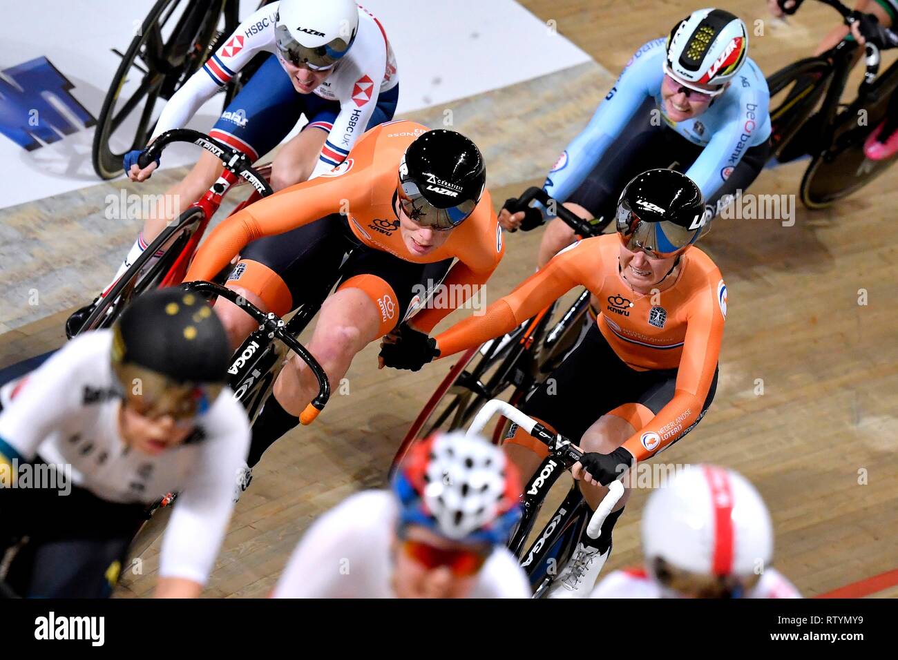 Track Cycling World Championships 2019 UCI am 2. März 2019 an die BGZ Arena in Pruszk, Polen. Kirsten Wild und Amy Pieters gewinnen die Frauen Madison Credit: Sander Chamid/SCS/LBA/Alamy leben Nachrichten Stockfoto