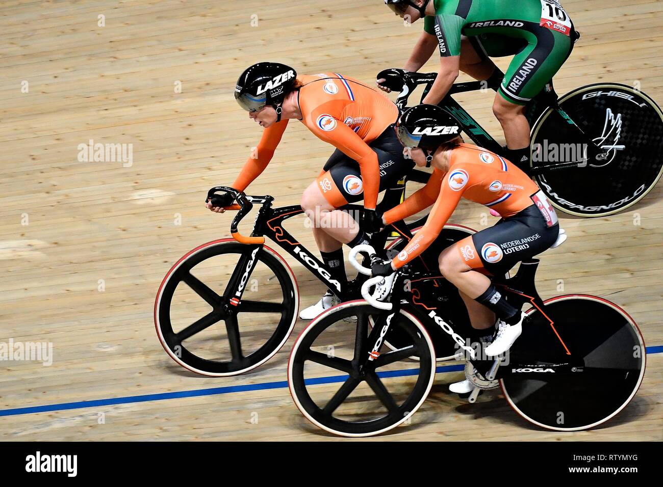 Track Cycling World Championships 2019 UCI am 2. März 2019 an die BGZ Arena in Pruszk, Polen. Kirsten Wild und Amy Pieters gewinnen die Frauen Madison Credit: Sander Chamid/SCS/LBA/Alamy leben Nachrichten Stockfoto