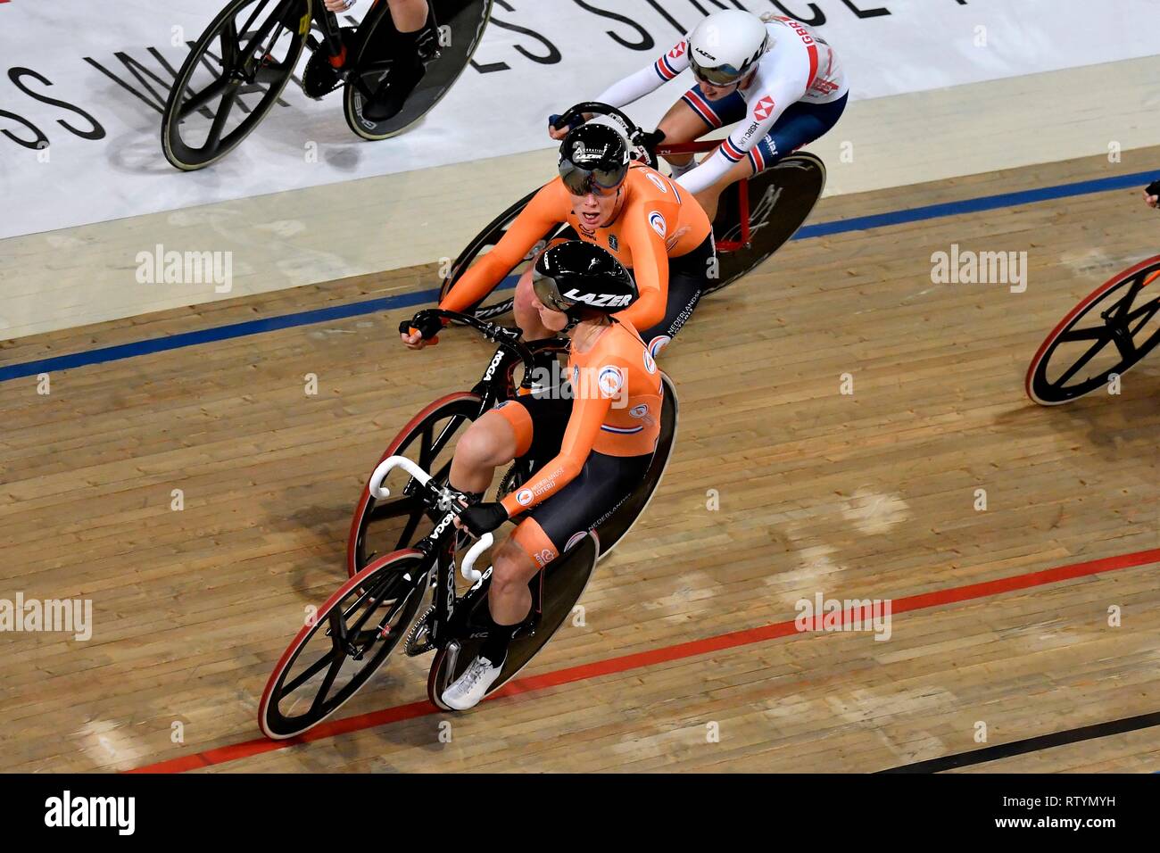 Track Cycling World Championships 2019 UCI am 2. März 2019 an die BGZ Arena in Pruszk, Polen. Kirsten Wild und Amy Pieters gewinnen die Frauen Madison Credit: Sander Chamid/SCS/LBA/Alamy leben Nachrichten Stockfoto