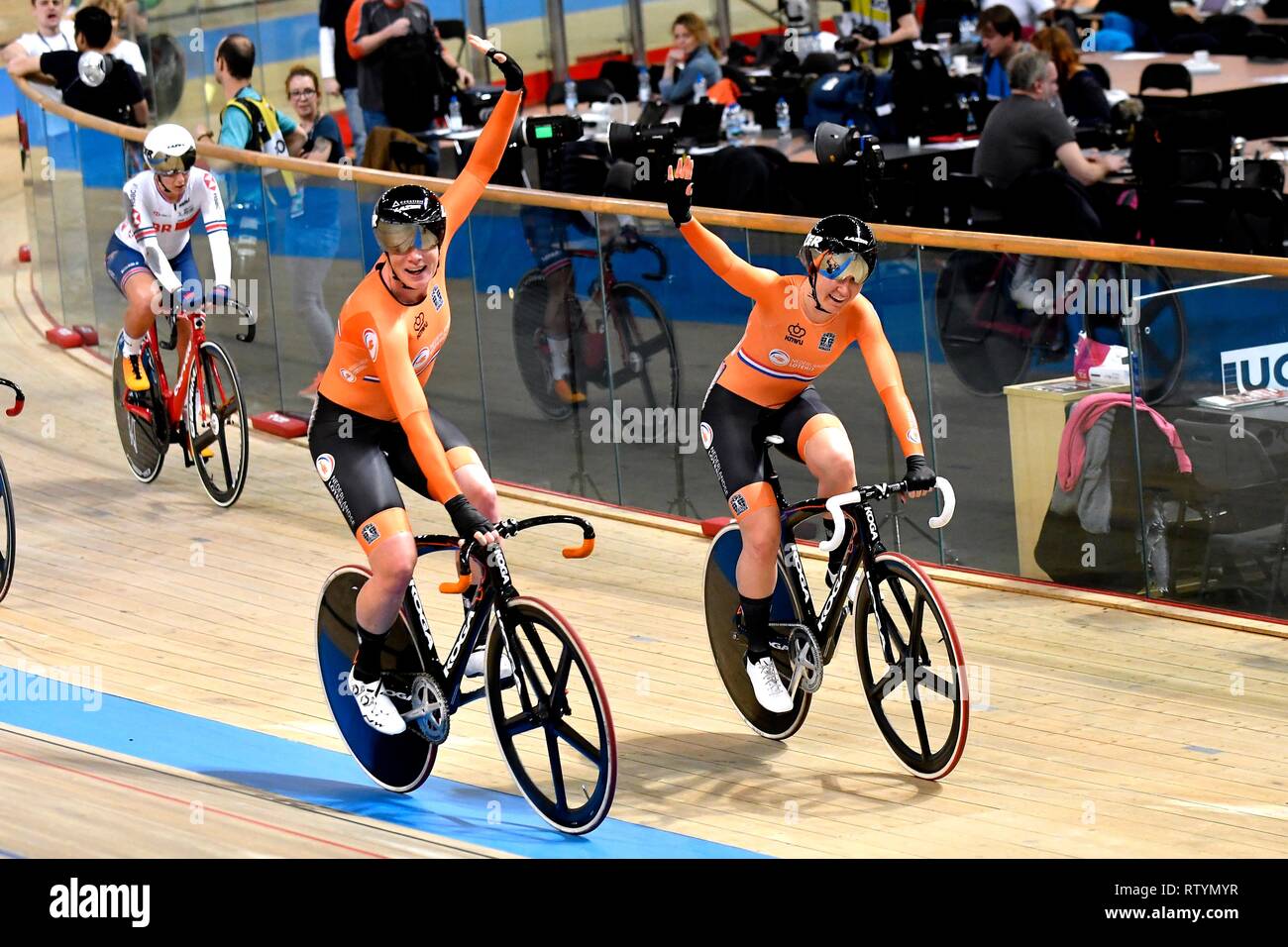 Track Cycling World Championships 2019 UCI am 2. März 2019 an die BGZ Arena in Pruszk, Polen. Kirsten Wild und Amy Pieters gewinnen die Frauen Madison Credit: Sander Chamid/SCS/LBA/Alamy leben Nachrichten Stockfoto