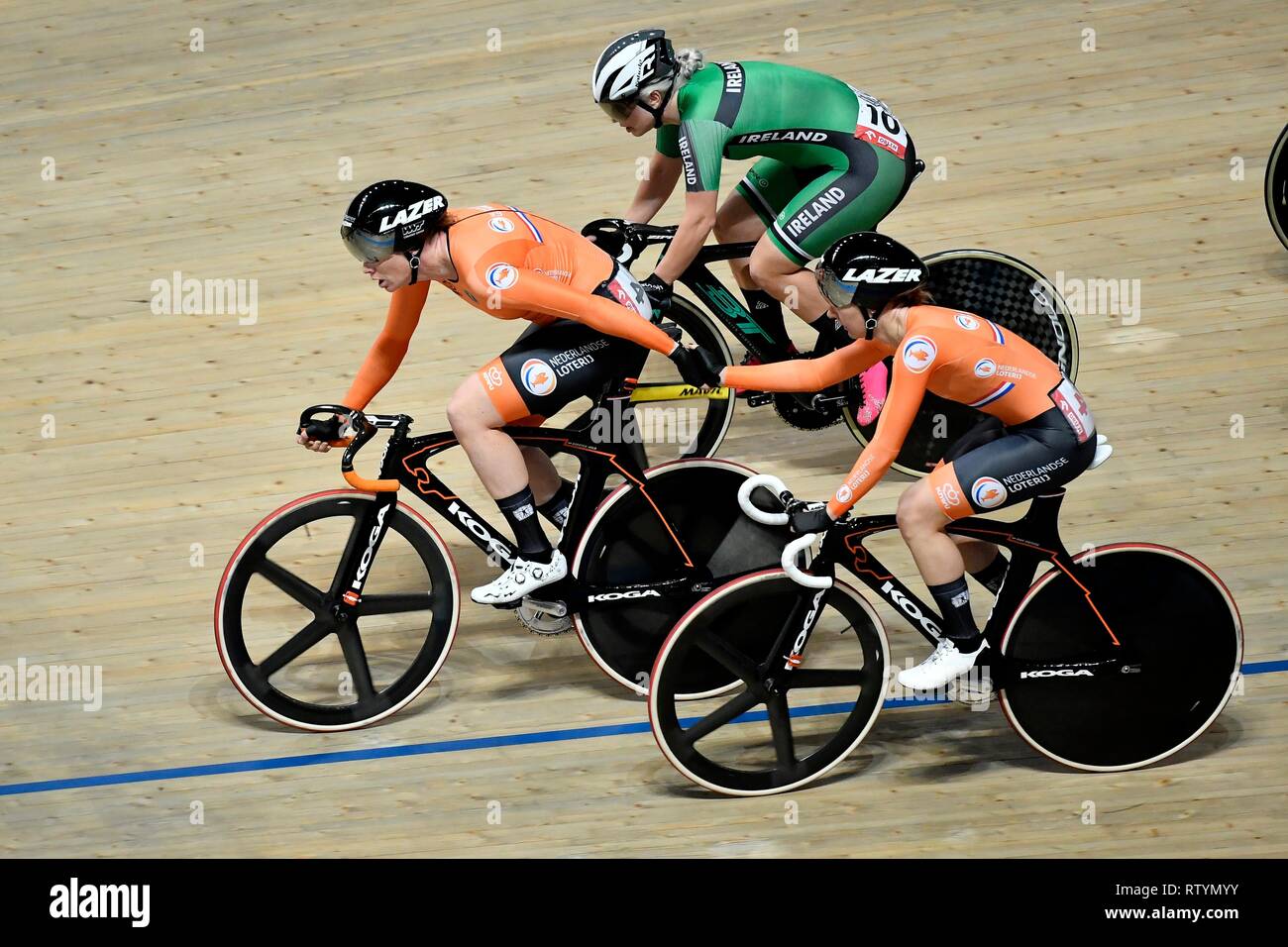 Track Cycling World Championships 2019 UCI am 2. März 2019 an die BGZ Arena in Pruszk, Polen. Kirsten Wild und Amy Pieters gewinnen die Frauen Madison Credit: Sander Chamid/SCS/LBA/Alamy leben Nachrichten Stockfoto