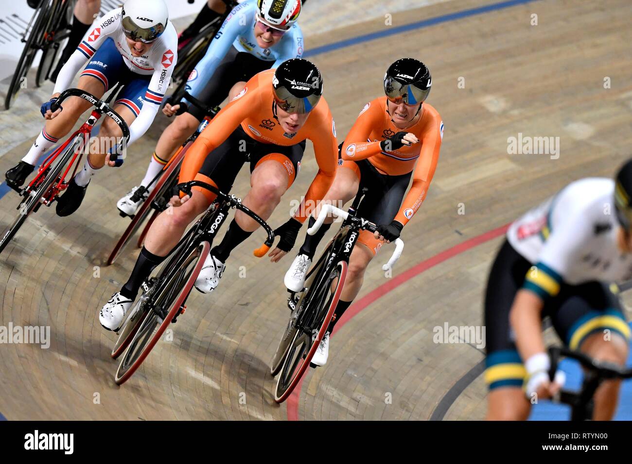 Track Cycling World Championships 2019 UCI am 2. März 2019 an die BGZ Arena in Pruszk, Polen. Kirsten Wild und Amy Pieters gewinnen die Frauen Madison Credit: Sander Chamid/SCS/LBA/Alamy leben Nachrichten Stockfoto