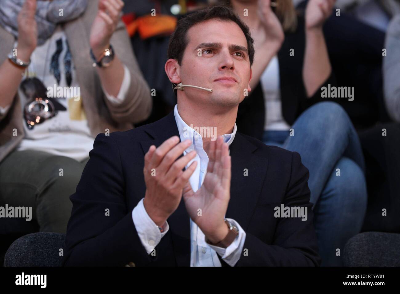 Madrid, Spanien. 03 Mär, 2019. Der Präsident der Bürgerinnen und Bürger (Cs), Albert Rivera gesehen Besuch des Dekalogs der Bürgerinnen und Bürger (Cs) "Liberalen Feminismus" Credit: CORDON Cordon Drücken Sie die Taste/Alamy leben Nachrichten Stockfoto