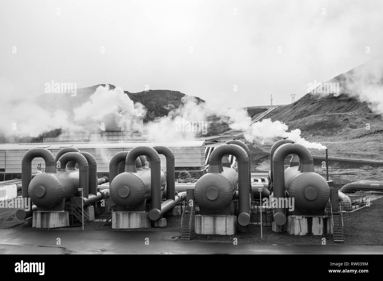 Thermische Energie Anlage in Island Stockfoto