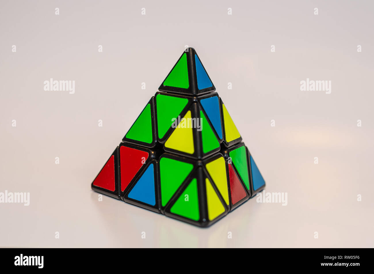 Dreieck Pyramide Würfel Stockfoto