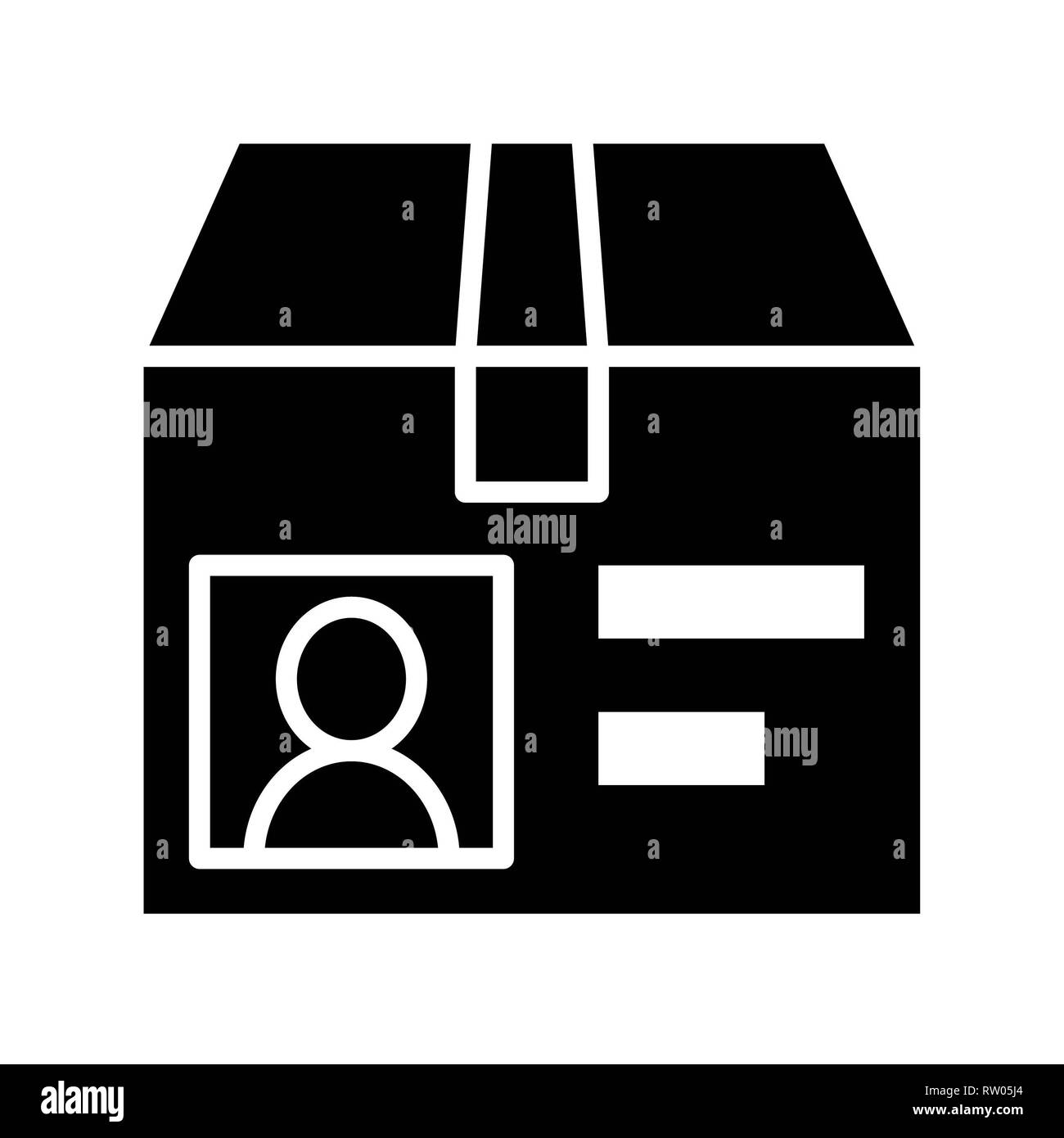 Paket Symbol, Vector Illustration, E-Commerce-Glyphe Stockfoto