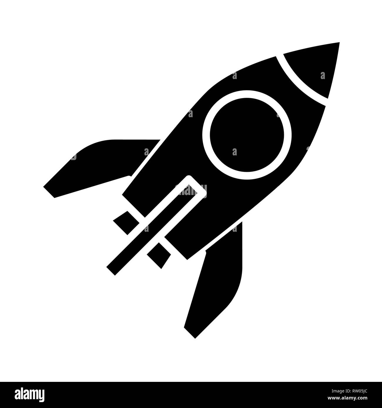 Rocket Symbol, Vector Illustration, E-Commerce-Glyphe Stockfoto