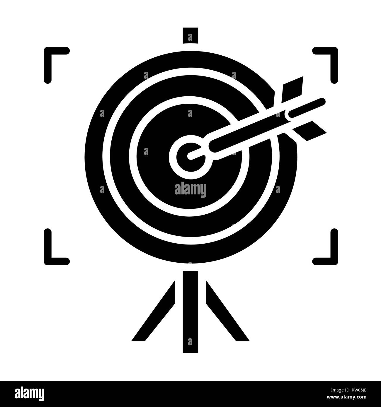 Zielsymbol, Vector Illustration, E-Commerce-Glyphe Stockfoto
