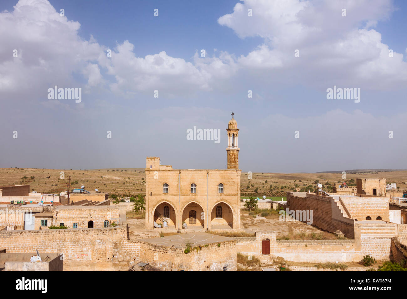 Midyat, Provinz Mardin, Türkei: Stadtbild der alten assyrischen Stadt Midyat. Obwohl nun eine Minderheit von weniger als 10% der Bevölkerung, in der 60' Stockfoto