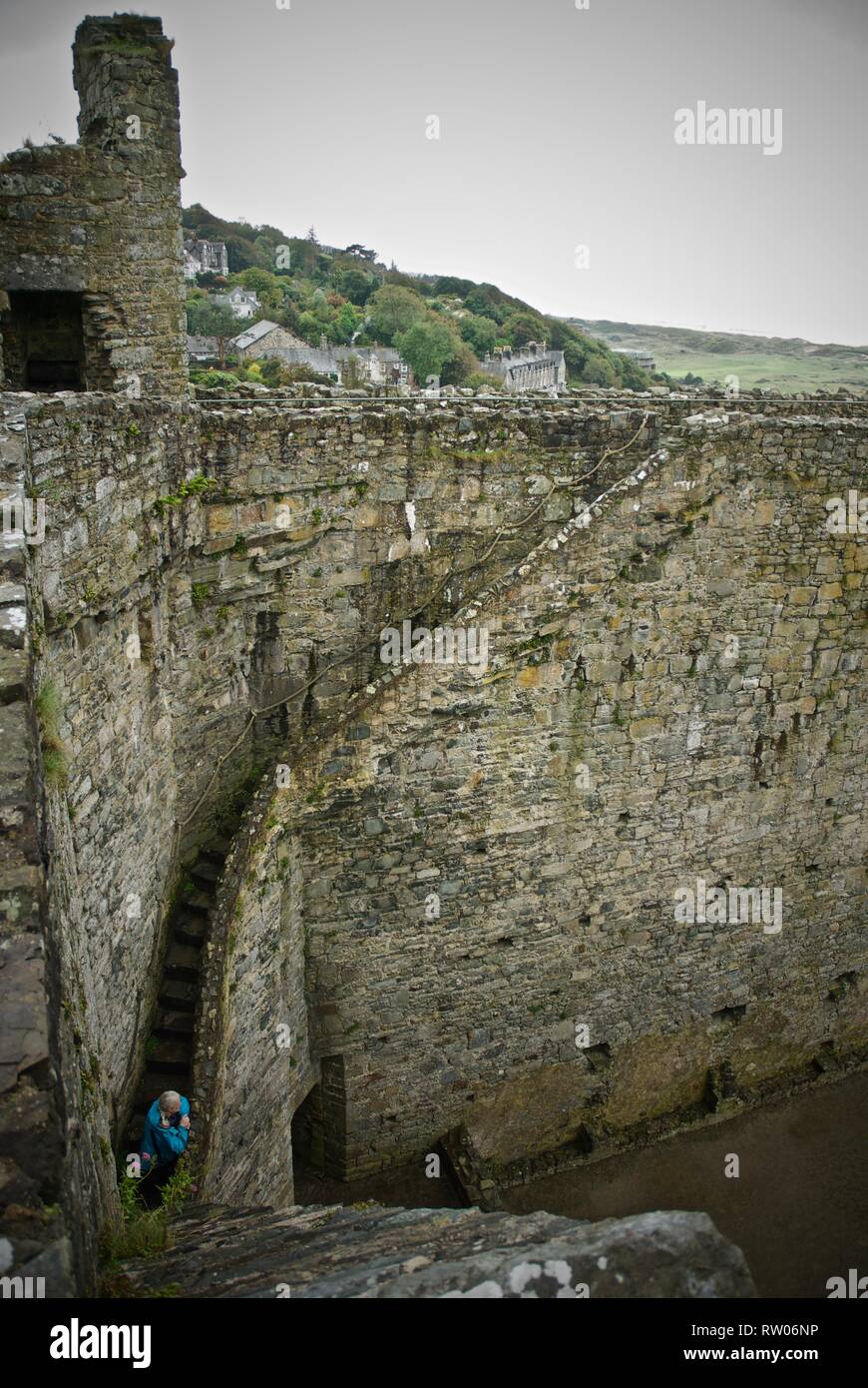 Harlech Castle, Harlech, Gwynedd, Wales, Großbritannien Stockfoto