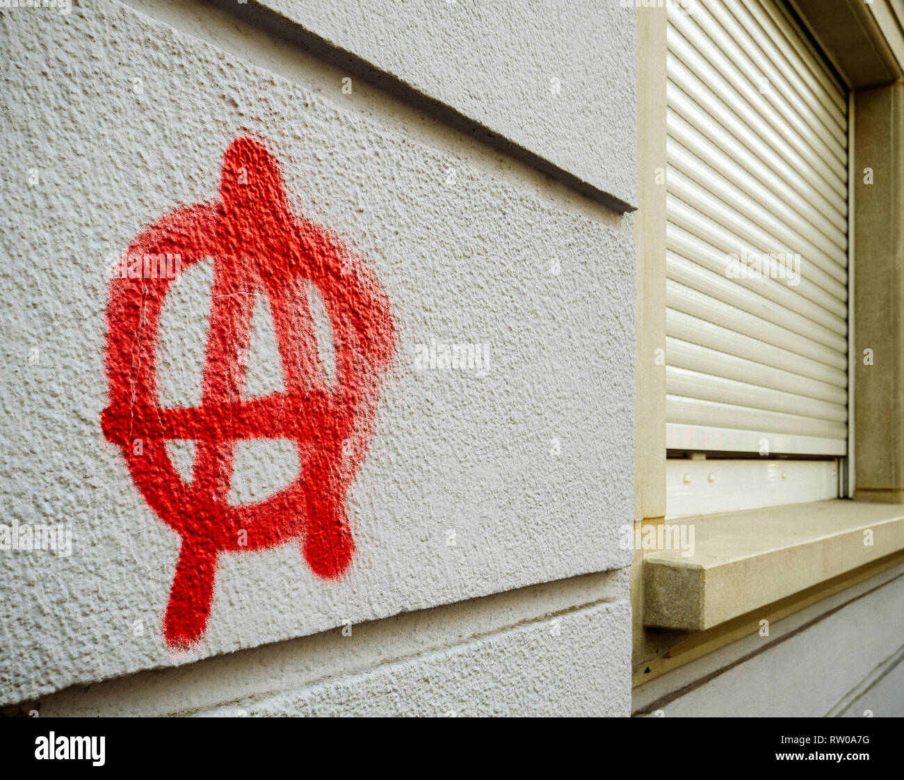 Archie Roter Rotes Anarchie Symbol Stockfotos und -bilder Kaufen - Alamy