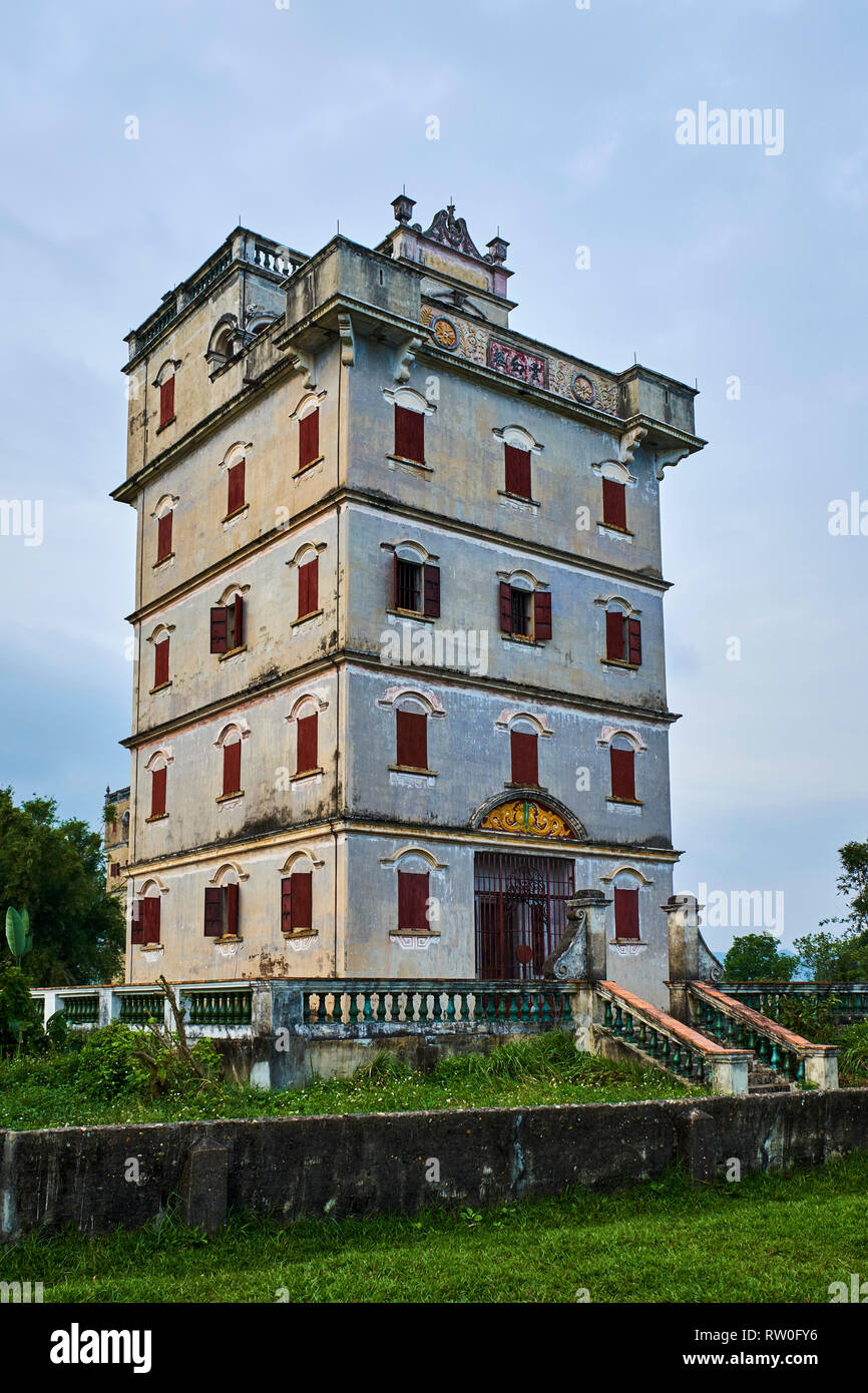 China, Guangdong, Pingyao, UNESCO-Weltkulturerbe, zili Dorf, die diaolou sind mehrstöckigen Wachtürmen Stockfoto