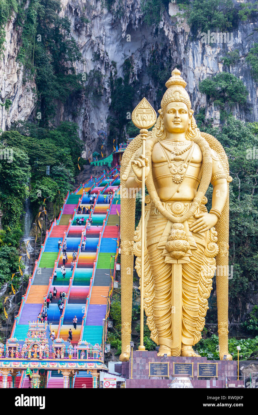Batu Hohlen Hindu Gott Murugan Gott Des Krieges Selangor Malaysia Stockfotografie Alamy