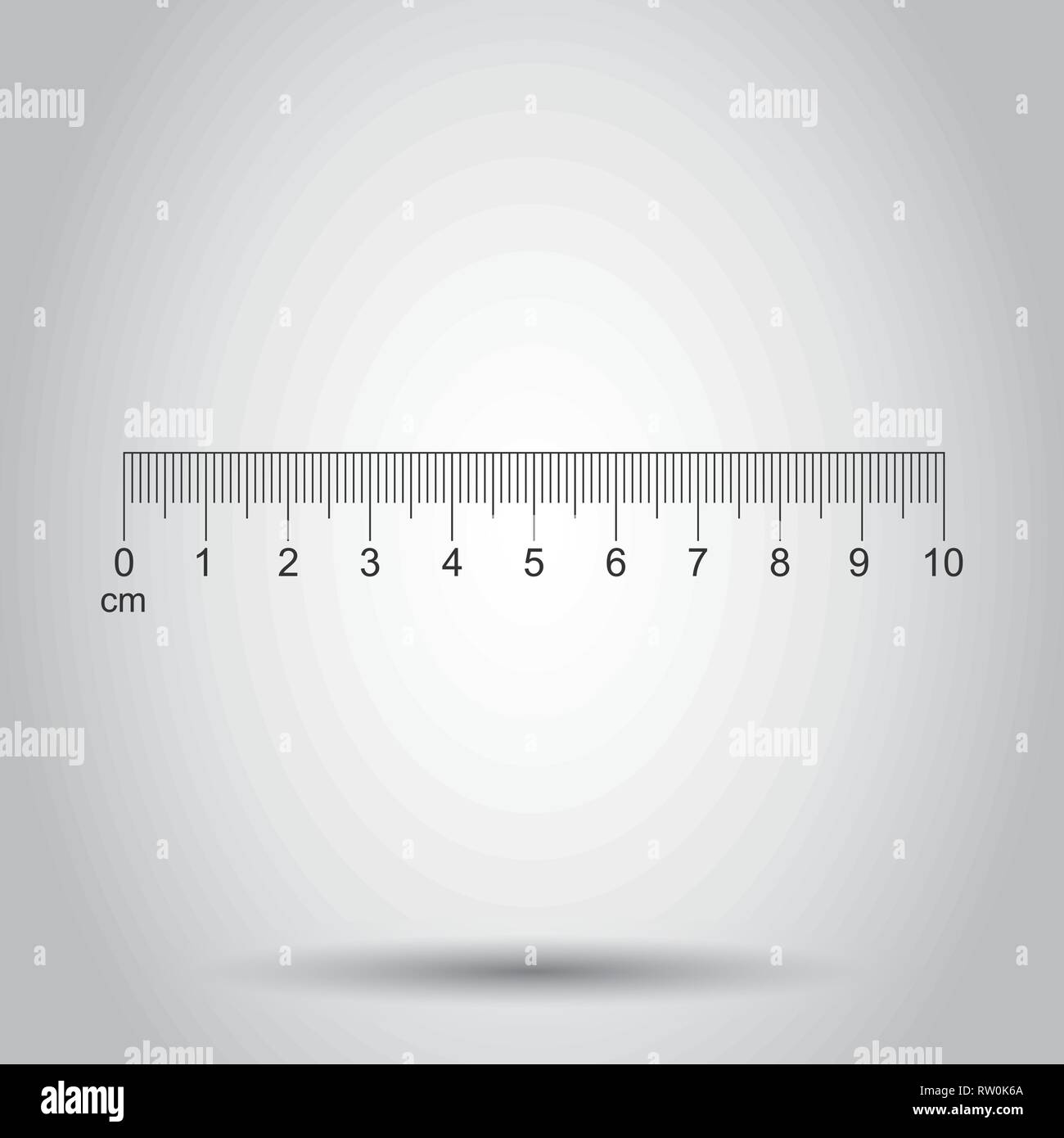 Lineal 10 cm Symbol im flachen Stil. Meter messen Instrument Vector  Illustration auf weißem Hintergrund. Lineal Geschäftskonzept  Stock-Vektorgrafik - Alamy