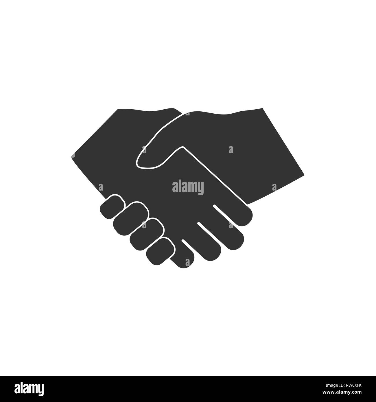 Hand, Händedruck symbol Vektor-illustration flach Stock Vektor