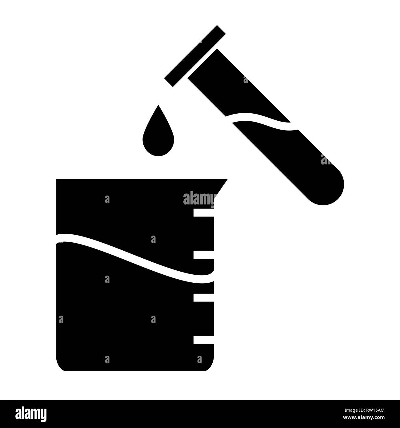 Becher Symbol, Vector Illustration, Gesundheitswesen Übersicht Stockfoto