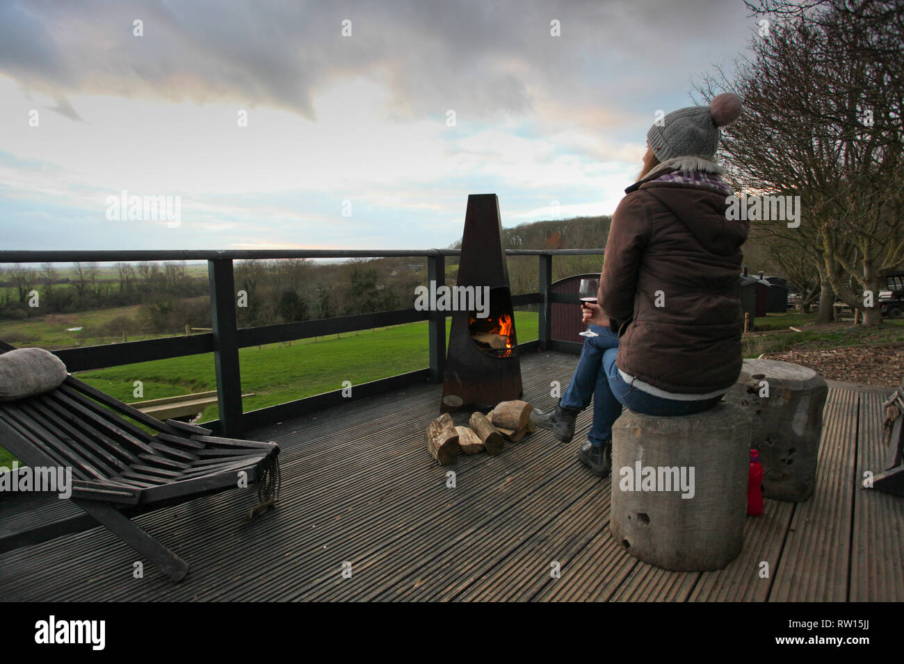 Hog Deer Creek, Port Lympne Stockfoto