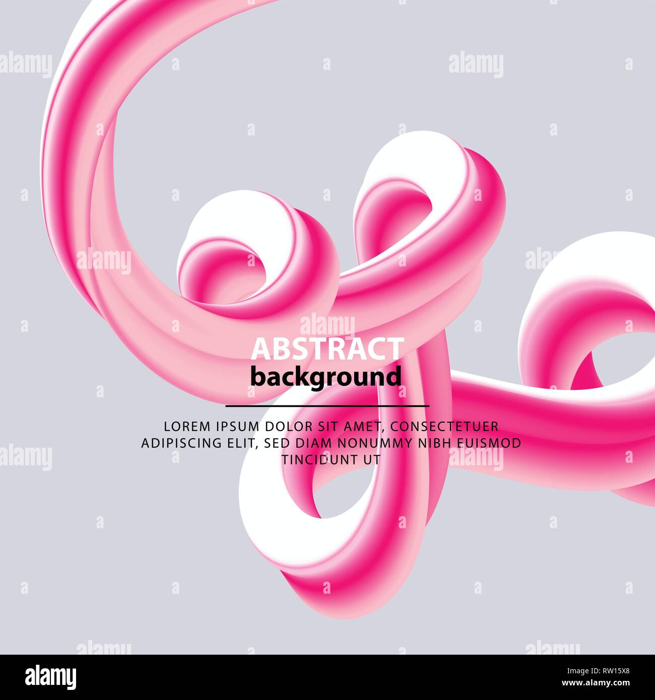 Coral gradient Banner. Abstrakte Wave Design Element mit bunten Flüssigkeit. Vector Illustration. Trendige 3d-Fluid Design. Flow Formen Stock Vektor