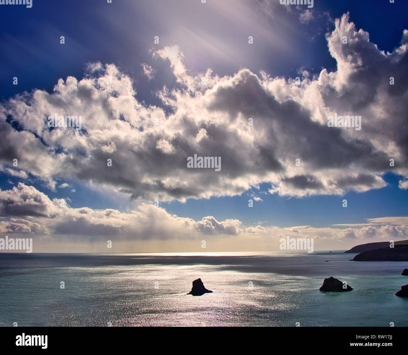 De - Devon: Englischer Kanal von Berry Head in der Nähe von Brixham gesehen Stockfoto