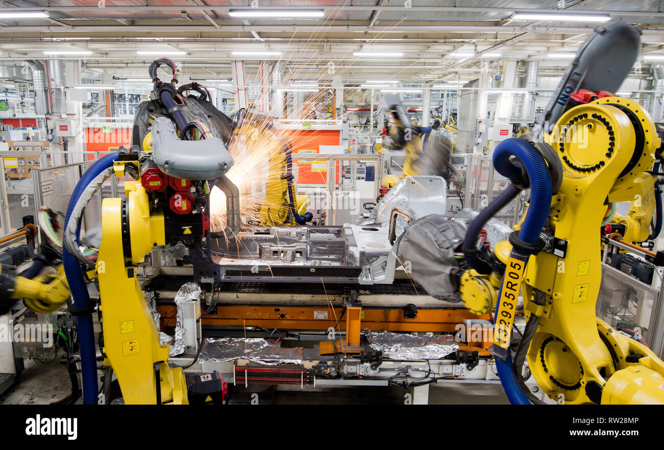 Wolfsburg, Deutschland. 01 Mär, 2019. Volkswagen Unterstrukturen werden