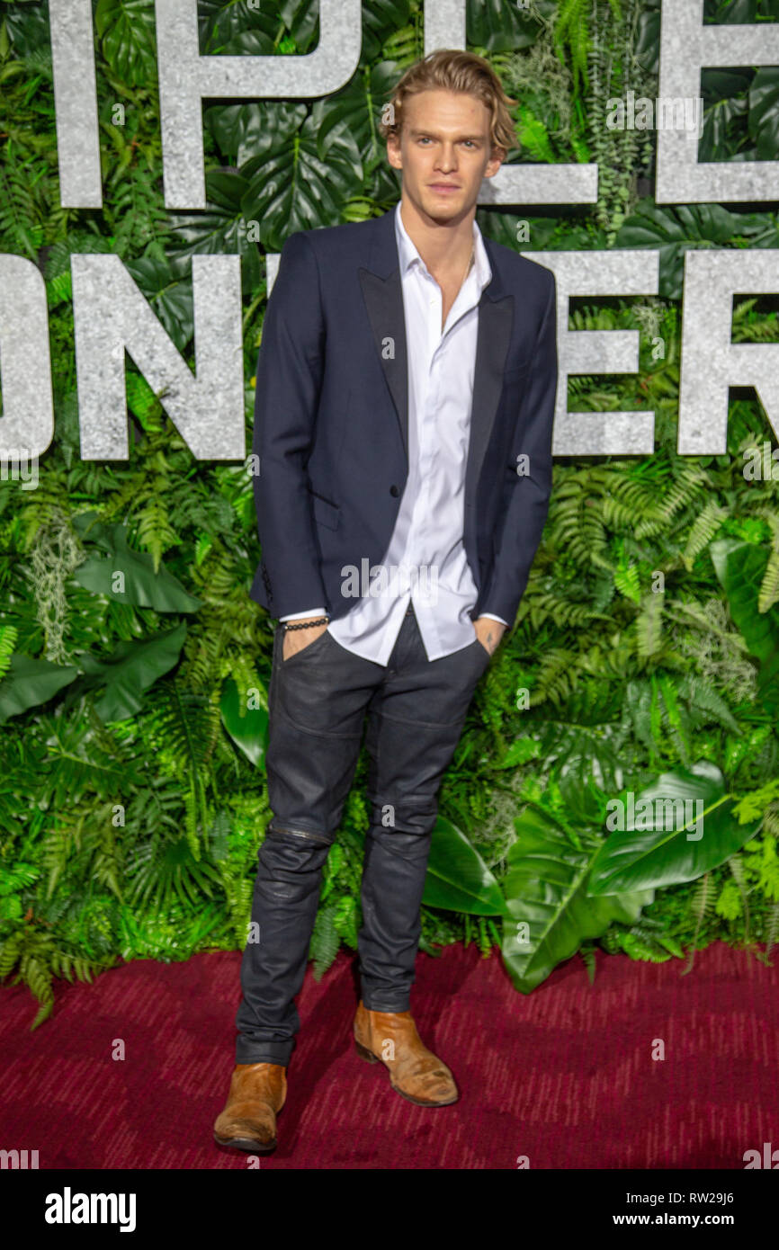 New York, New York, USA. 3. März, 2019. Cody Simpson besucht die Weltpremiere von Netflix "Triple Frontier" bei Jazz at Lincoln Center in New York City am 3. März 2019. Quelle: Jeremy Burke/Alamy leben Nachrichten Stockfoto