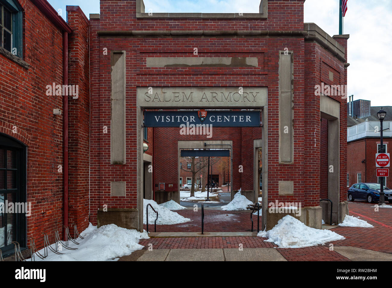 Salem Armory Besucherzentrum in der historischen Innenstadt von Salem, Massachusetts, USA. Stockfoto