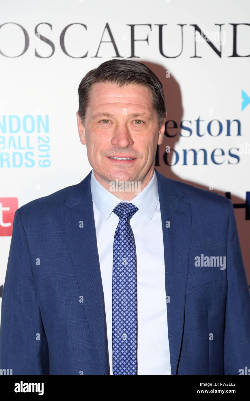 Tony Cottee auf der Londoner Fußball-Awards 2019 in der Battersea Evolution, London, UK Stockfoto Tony Cottee auf der Londoner Fußball-Awards 2019 in der Battersea Evolution, London, UK Stockfoto