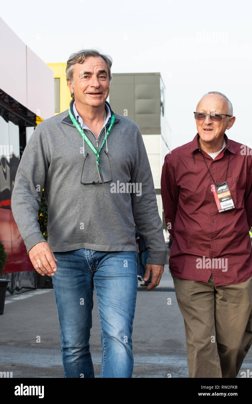 CIRCUIT DE CATALUNYA, MONTMELO, SPANIEN - 2019/03/01 - Sieger der Rallye Dakar 2018, Carlos Sainz aus Spanien während Tag acht von F1 Winter Prüfung. Stockfoto