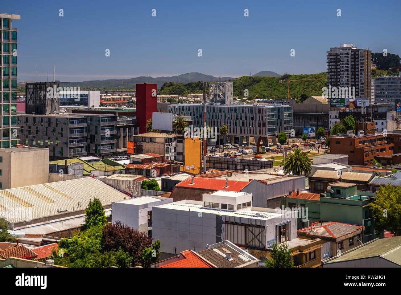 Stadt Concepcion, Chile Stockfoto