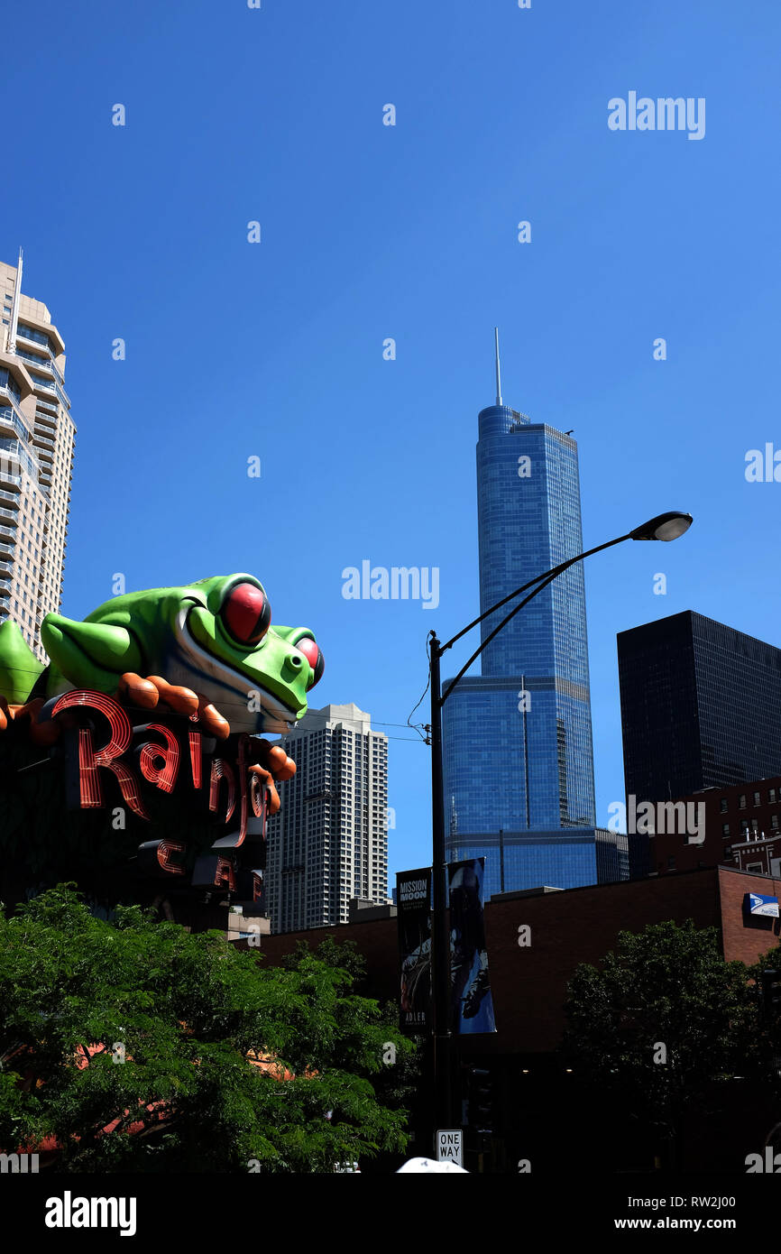 Rain Forest Café Chicago Stockfoto