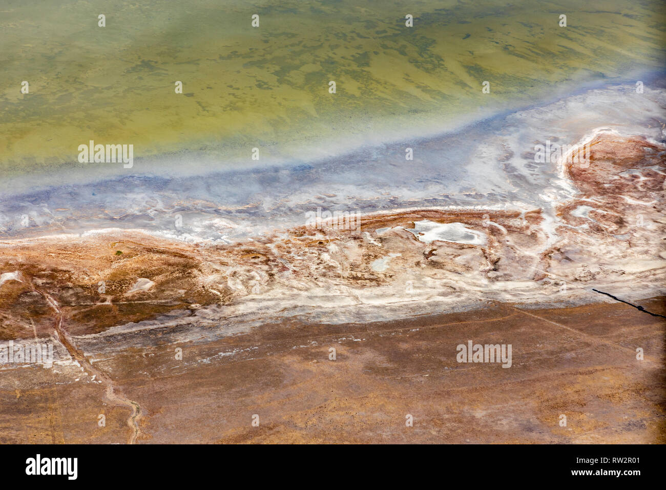 Abstrakte Luftaufnahme der Great Ocean Road, Victoria, Australien Stockfoto