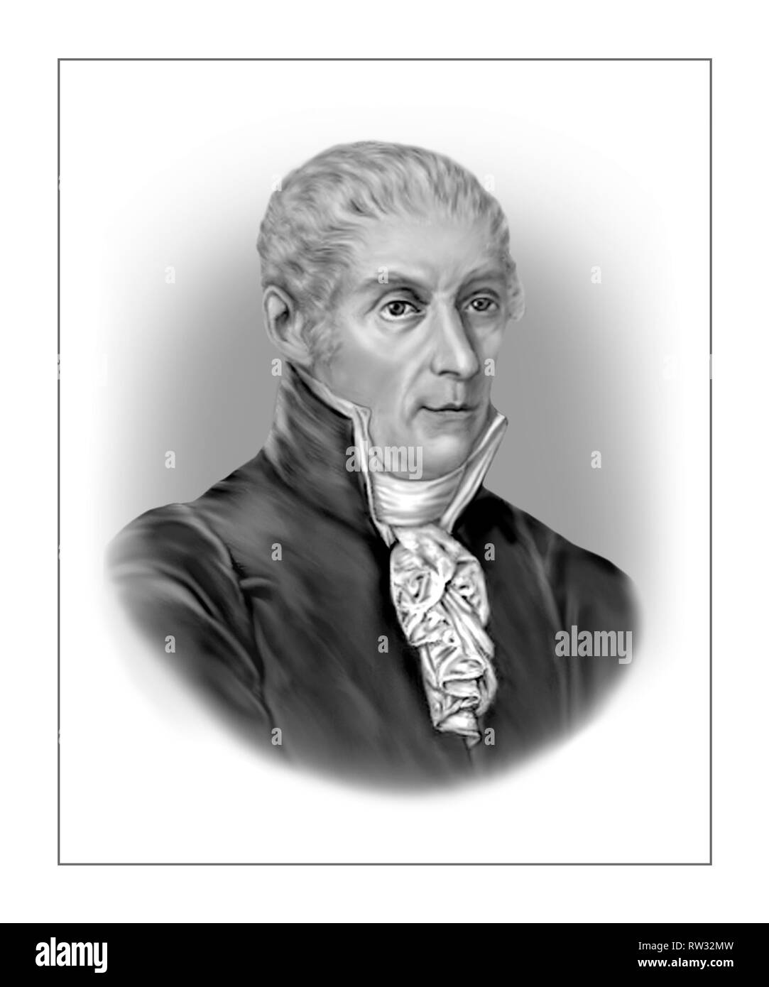 Alessandro Volta 1745-1827 italienischer Physiker Chemiker Stockfoto