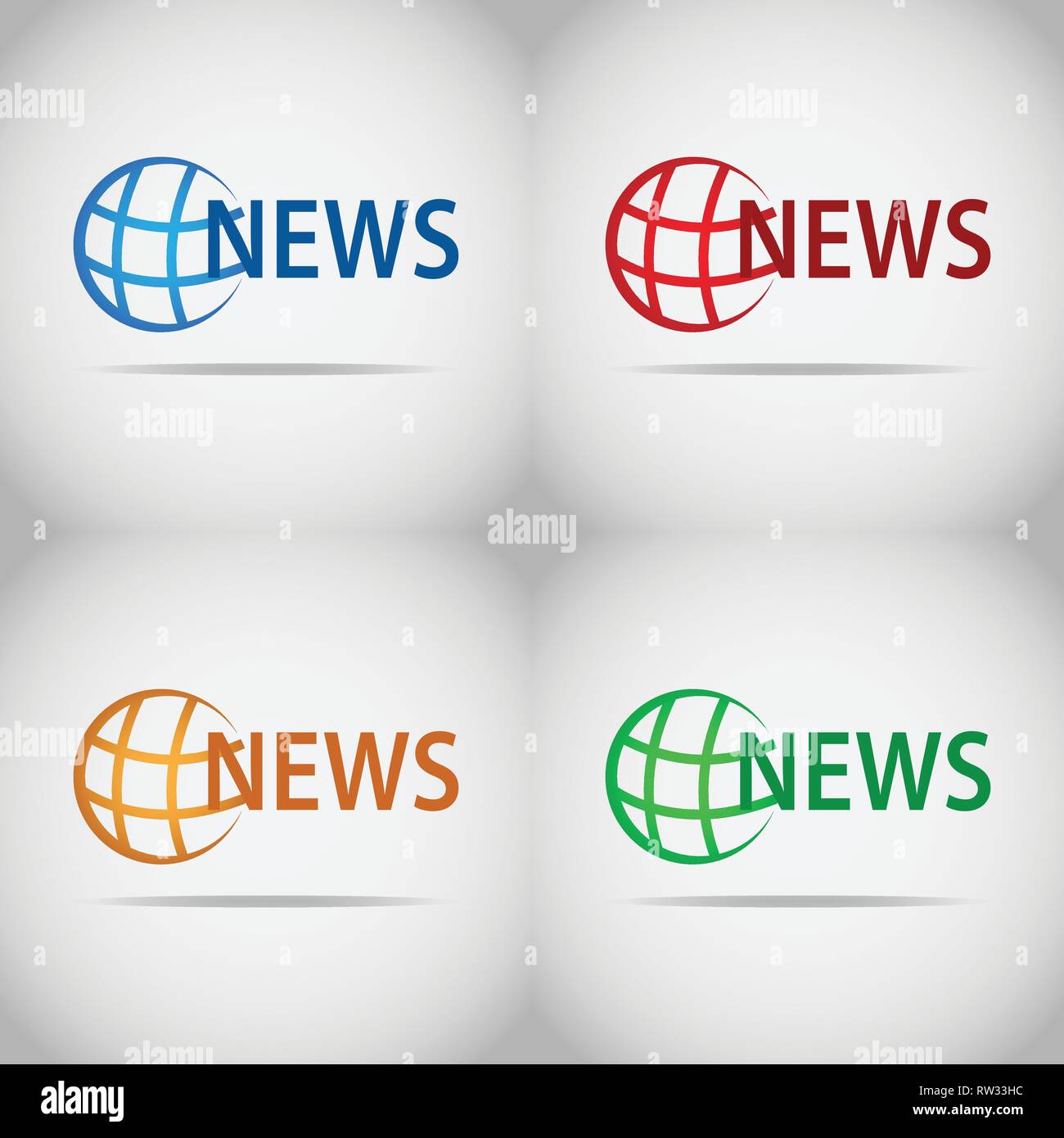 Dieses Logo hat ein Bild von der Erde und es ist ein Nachrichten Artikel. Dieses Logo ist gut für die Nutzung durch ein Unternehmen in den Medien engagiert. Stock Vektor