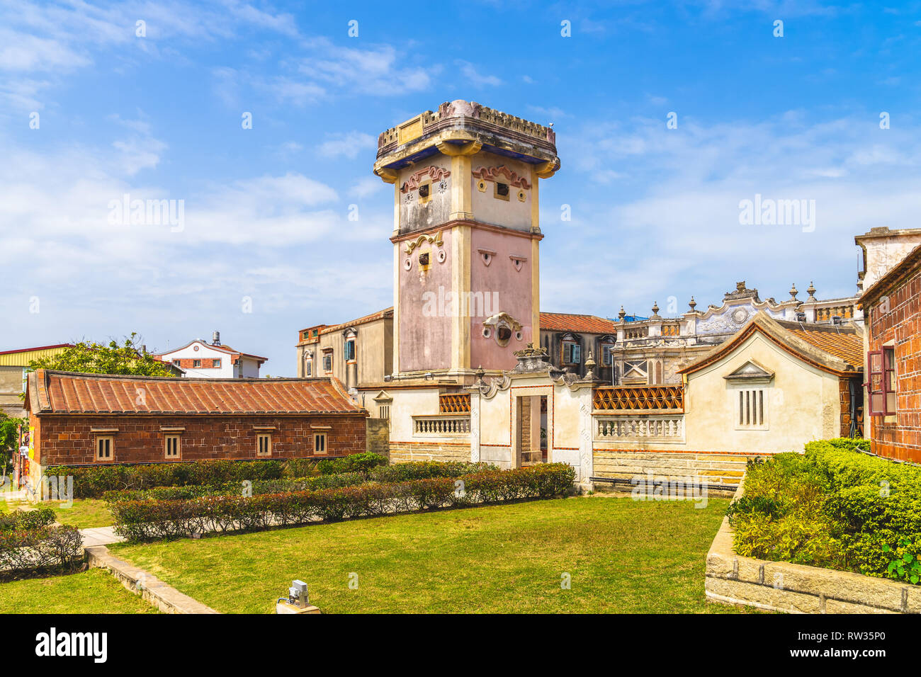 Historische Gebäude Deyue Turm in Kinmen, Taiwan Stockfoto