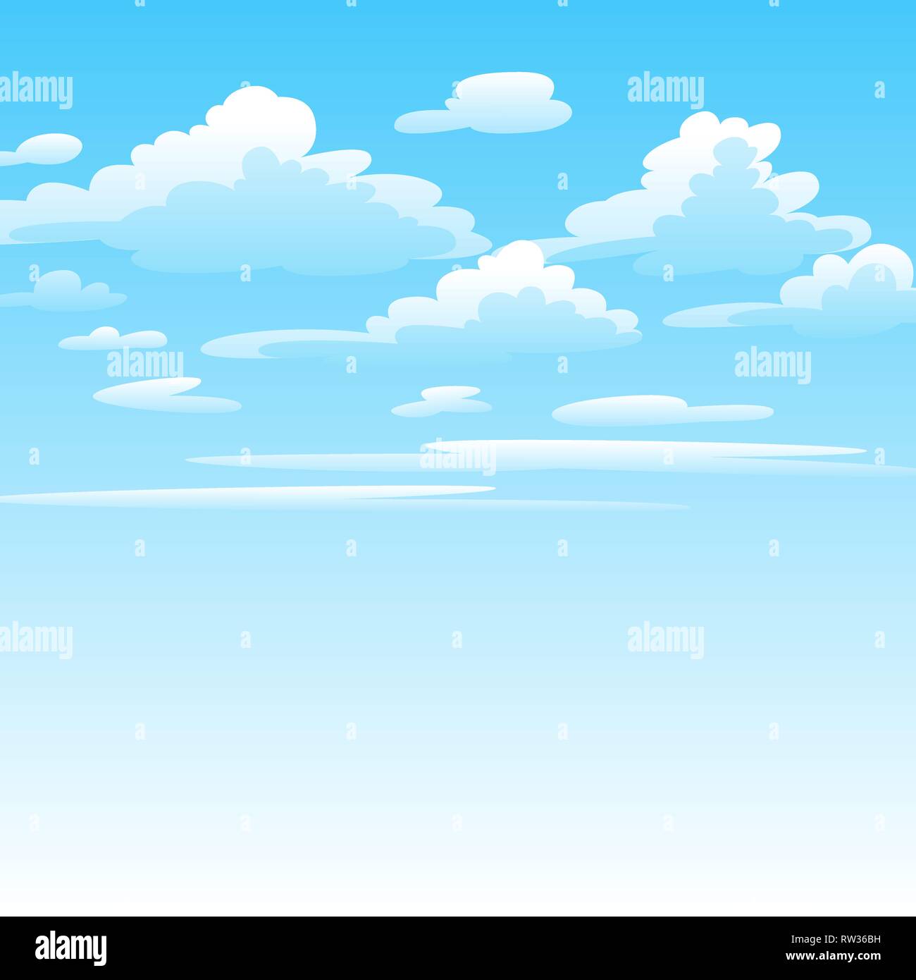 Abbildung: Wolken im Himmel. Stock Vektor