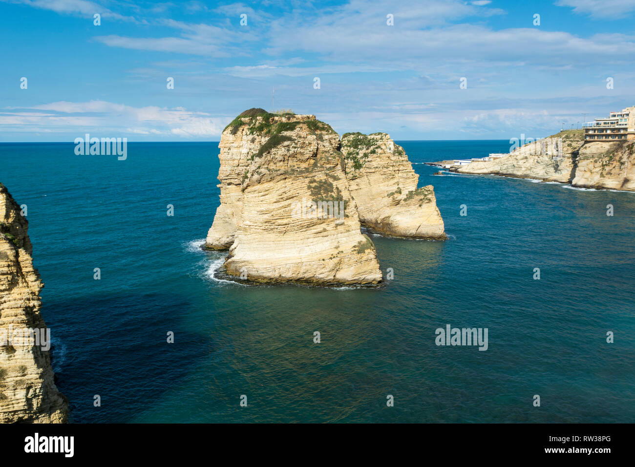 Raouche oder tauben Gestein Beirut Libanon Stockfoto