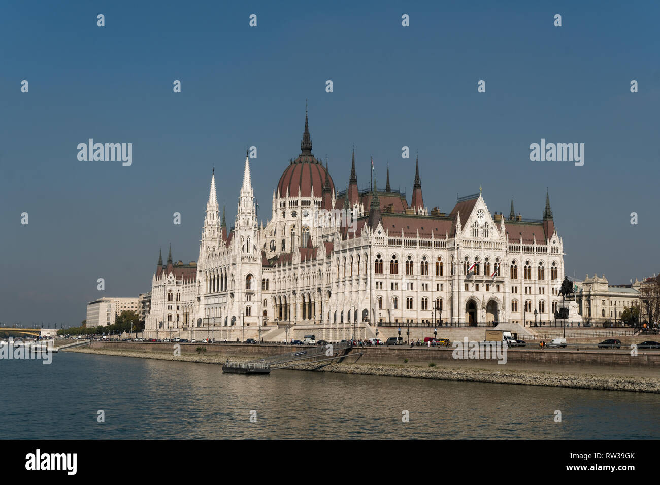 Das Parlamentsgebäude in Budapest, die Hauptstadt von Ungarn. Stockfoto