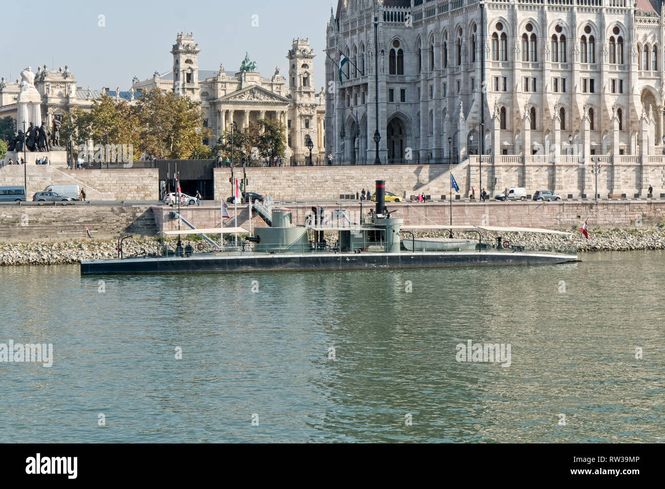 Lajta Monitor günstig das Parlamentsgebäude in Budapest, die Hauptstadt von Ungarn. Stockfoto