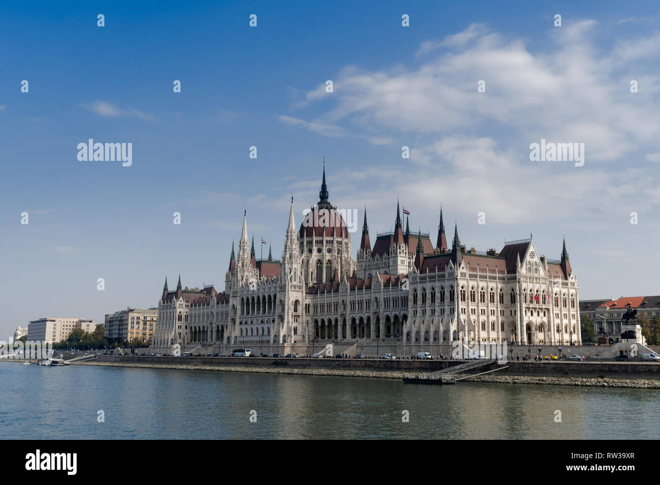 Das Parlamentsgebäude in Budapest, die Hauptstadt von Ungarn. Stockfoto