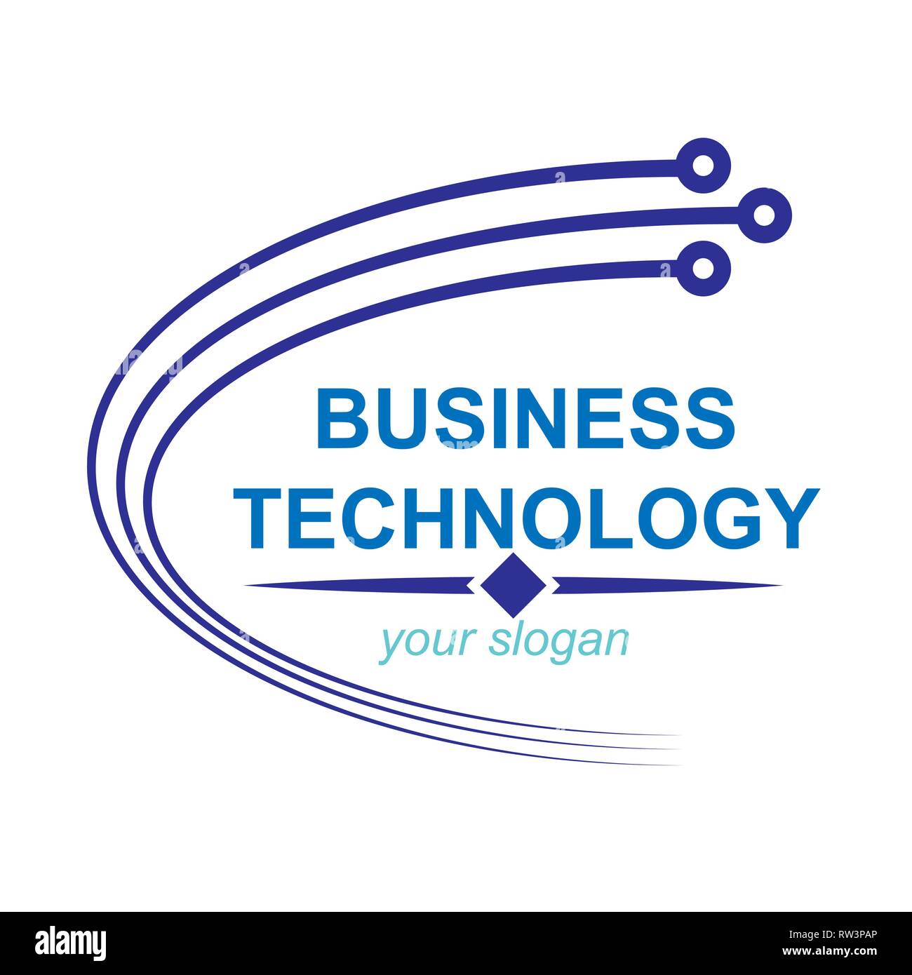 Einfache Logo für ein Business Technology Company Stock Vektor